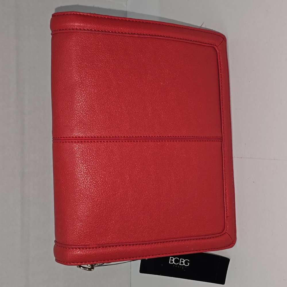 BCBG Paris Red Shoulder Purse Gold Chain Magnetic Closure Double Compartment NWT - Picture 4 of 16